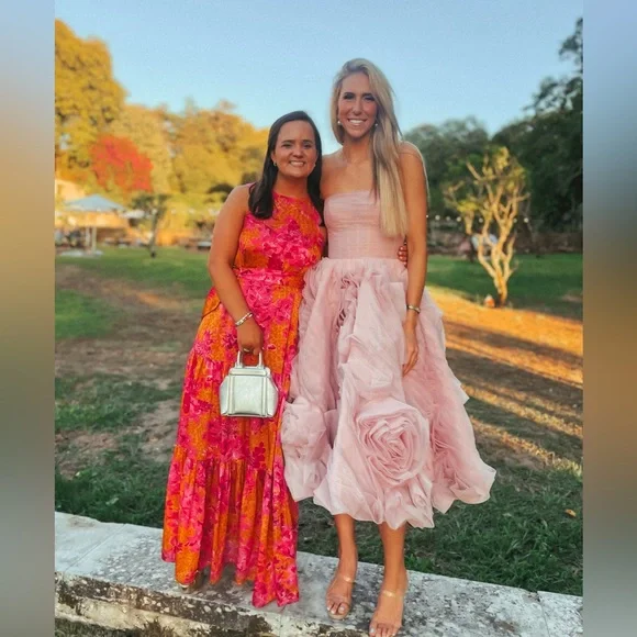 Milla Dramatically Tulled Misty Rose Dress, Size S, worn once